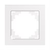 Рамка 1-местная, стекло, STEKKER, GFR00-7001-01, серия Катрин, белый - фото 62657