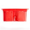 Коробка монтажная для сплошных стен, с крышкой, 92*92*45мм STEKKER EBX30-01-1-20-92, красный - фото 67999