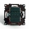 Переключатель 2-клавишный (механизм), STEKKER GLS10-7107-05, 250V, 10А, серия Катрин, черный - фото 70476
