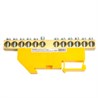 Шина "PE" STEKKER на изоляторе 8*12 на DIN-рейку 12 выводов, желтый, LD555-812-12 - фото 72728