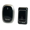 Звонок дверной беспроводной Feron E-383 Электрический 38 мелодий черный, серебро с питанием от батареек - фото 73237
