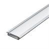 Профиль алюминиевый встраиваемый широкий, серебро, CAB252 - фото 97674